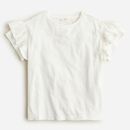 Girls' flutter-sleeve T-shirt | J.Crew US