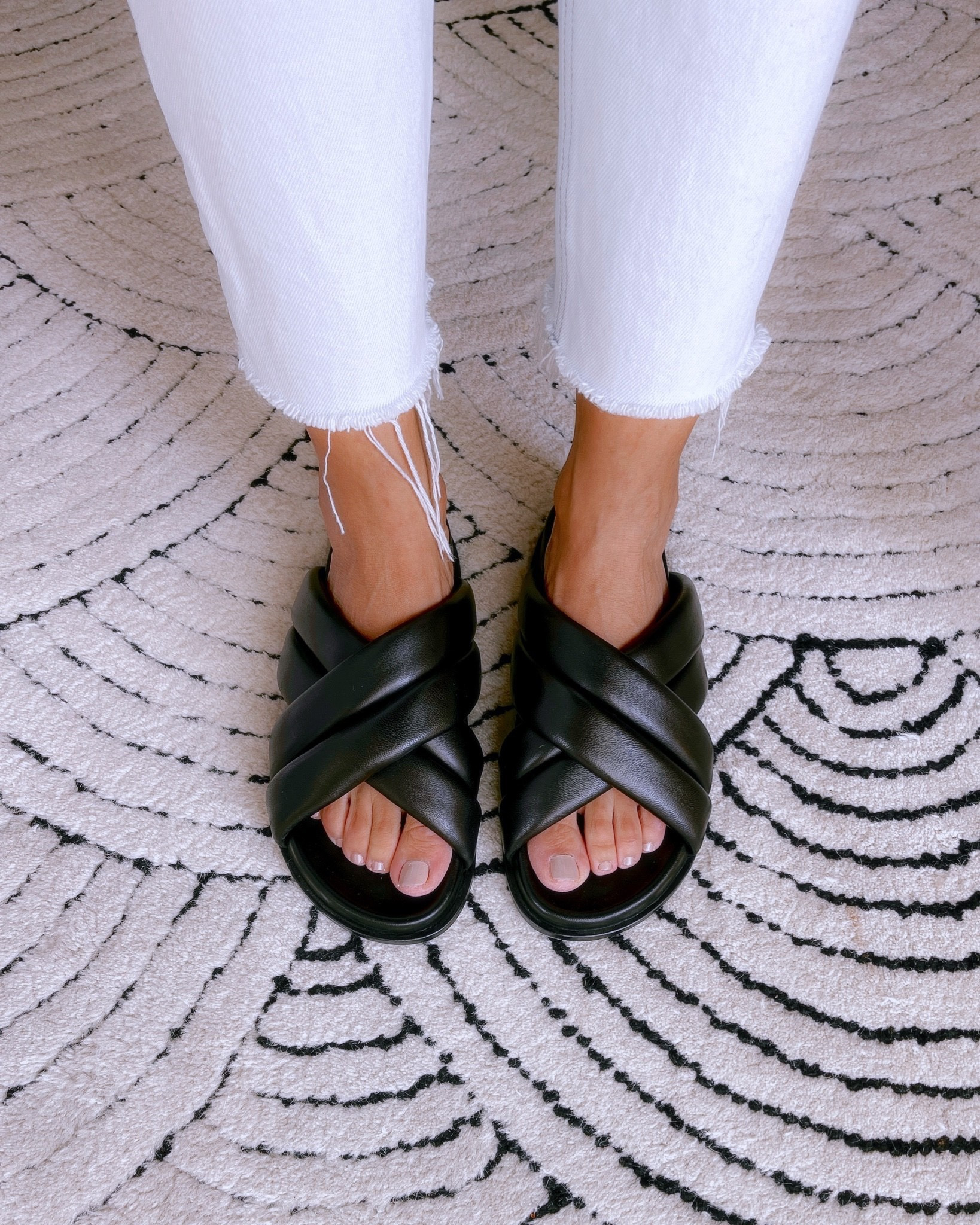 ANINE BING Lizzie Slides in Black curated on LTK