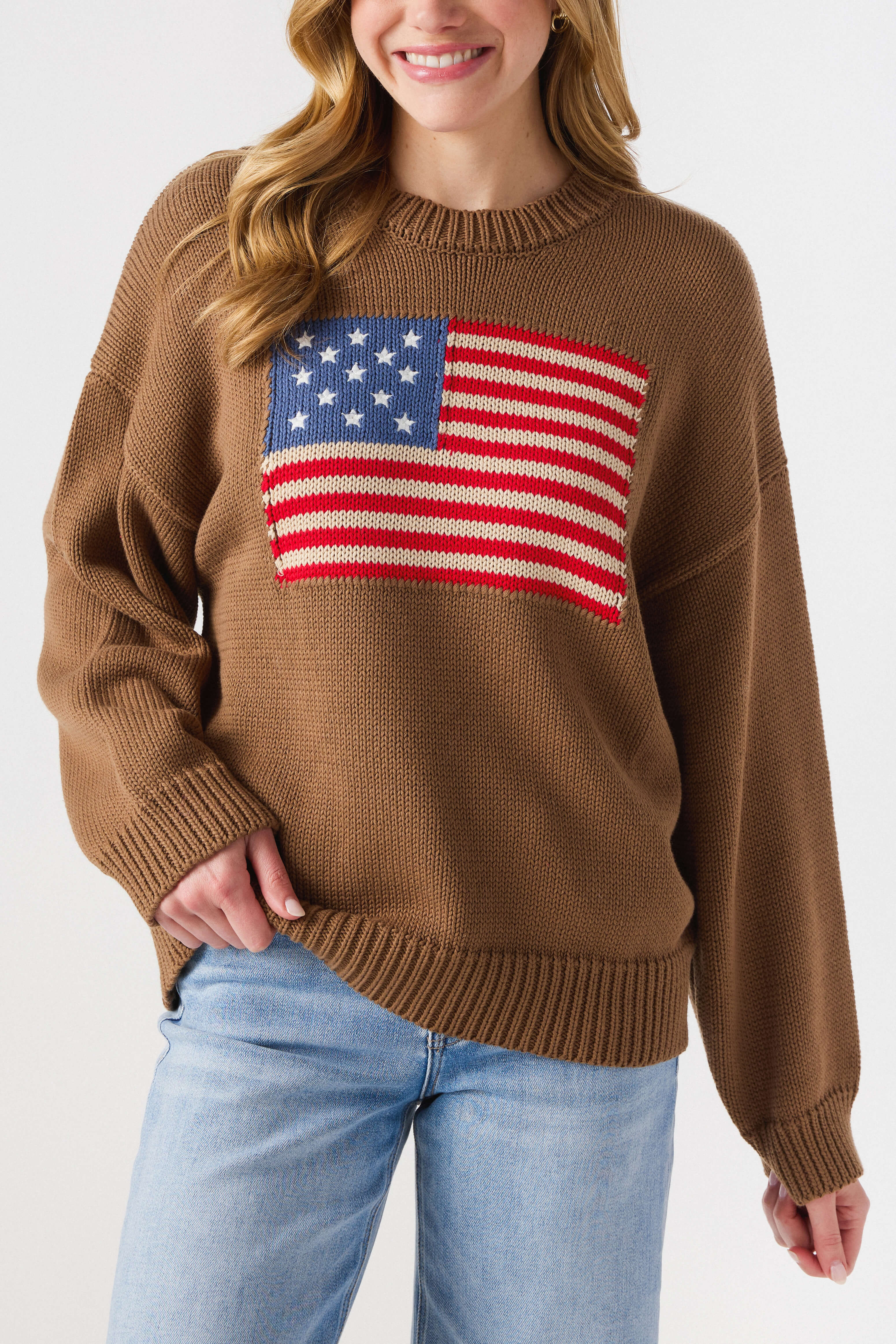 By Together Flag Crewneck Sweater | Social Threads