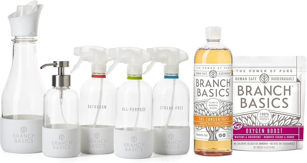 Branch Basics Premium Starter Kit in Glass: All Purpose Cleaner, Glass Cleaner, Bathroom Cleaner,... | Amazon (US)