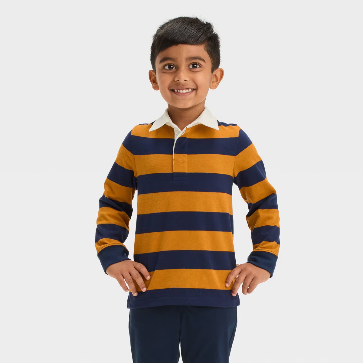 Toddler Boys' Long Sleeve Striped Rugby Shirt - Cat & Jack™ | Target