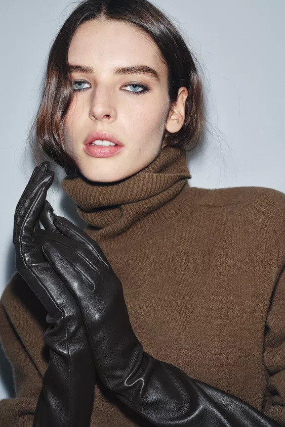 100% LEATHER LONG GLOVES | Zara US