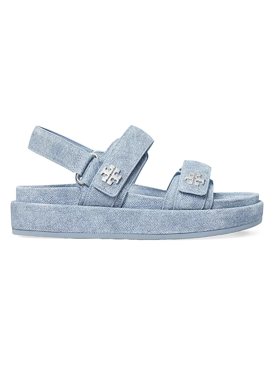 Women's Kira Sport Printed Denim Suede Sandals - Blue Cloud - Size 9.5 | Saks Fifth Avenue