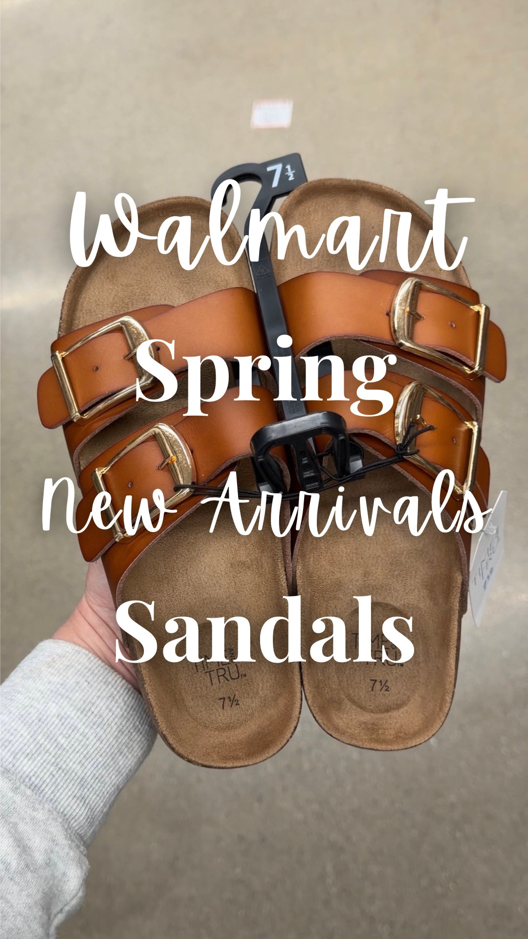 Walmart has some really cute spring sandals right now and I tried on a couple pairs that are easy to wear with just about anything.

The first pair are the Time & Tru footbed slide sandals. They have that comfy cork-style footbed and the double buckle look that’s super popular right now. They’re lightweight, really comfortable, and only $19.98. I tried them in white, but they come in a few other colors too.

The second pair are the Time & Tru embellished slide sandals. These are a little dressier with the gold detail across the top. I showed them in cognac, but they also come in multiple colors and they’re only $16.98.

Both pairs are really easy to throw on with dresses, shorts, or casual outfits this spring and summer.

For reference I’m 5’5”, about 150 lbs, and usually wear size 8.5 shoes.

#walmartfinds #walmartfashion #affordablefashion #springoutfits 

#LTKSeasonal #LTKmomlife #LTKootd