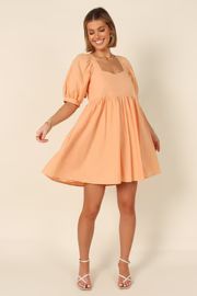 Darlah Babydoll Mini Dress - Orange | Petal & Pup (US)