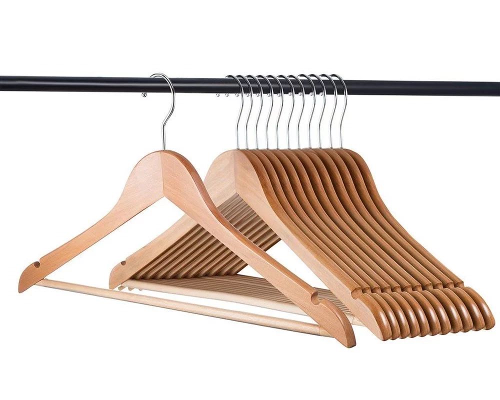 Home-It Natural Wood Clothing Hangers, 20 Pack | Walmart (US)