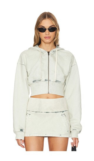 Zip Hoodie in Mineral Grey | Revolve Clothing (Global)