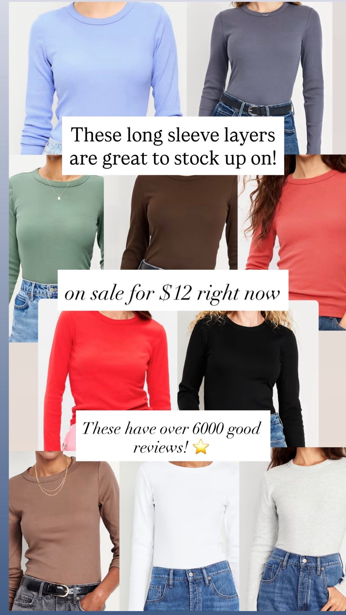 Long sleeve layers for women! Great to stock up on!!! 

#LTKootd #LTKmomlife