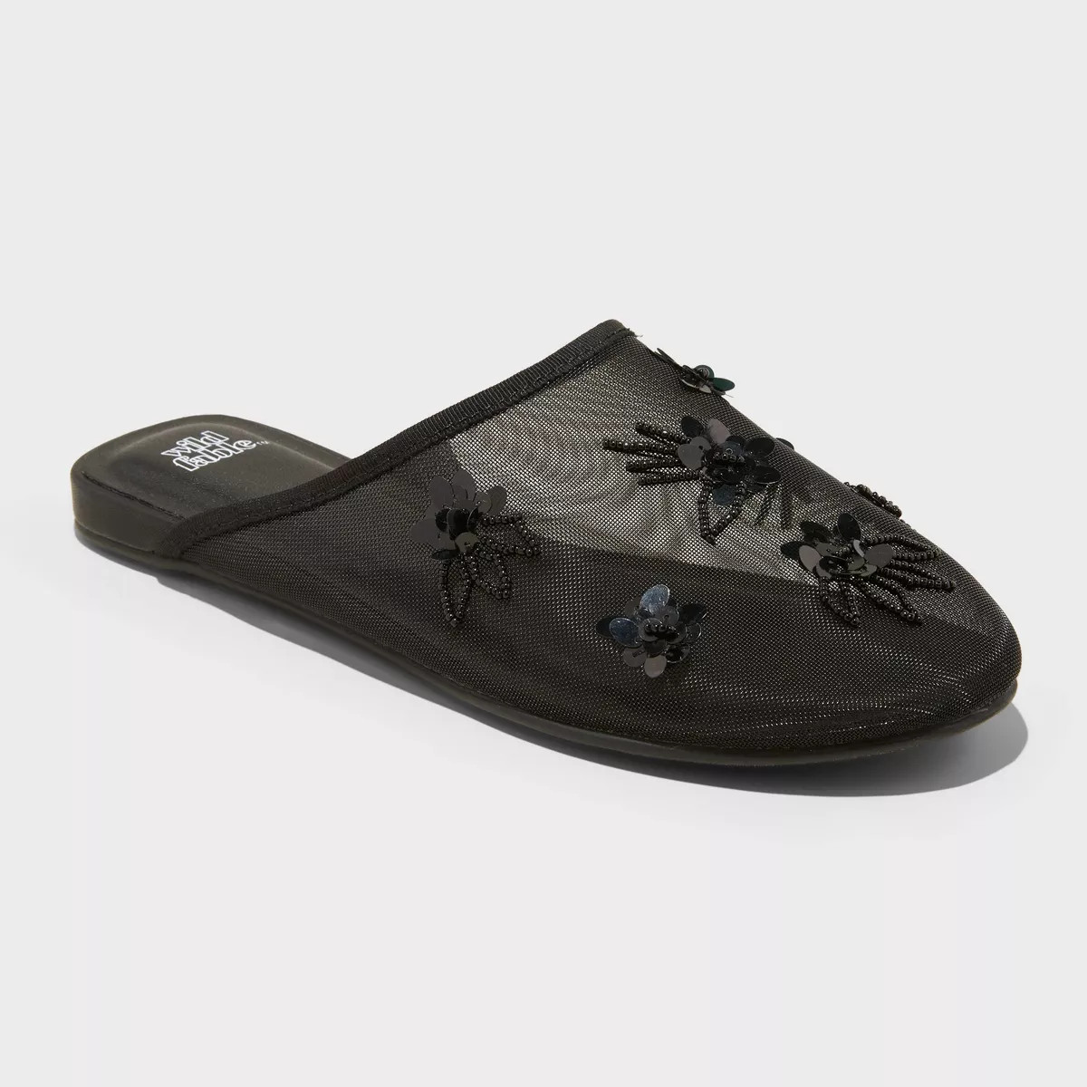 Women's Pixie Floral Mesh Slip-On Mule Flats with Memory Foam Insole - Wild Fable™ | Target