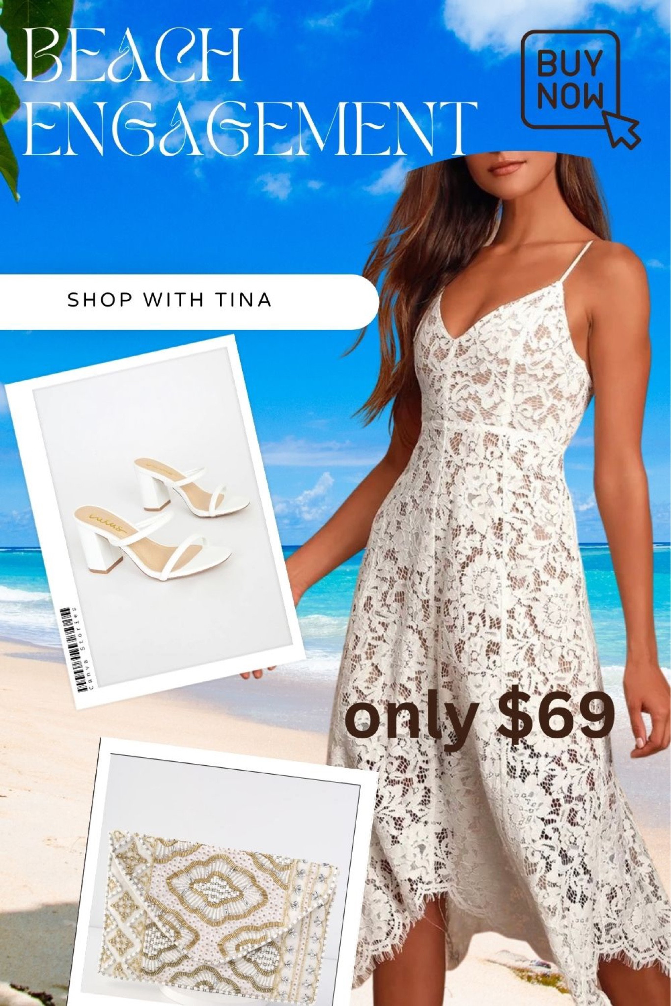 This white lace dress is perfect to wear as a beach engagement photoshoot outfit!!

#LTKunder100 #LTKFind #LTKU