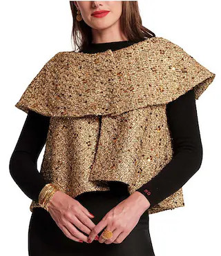 FRANCES VALENTINE Peyton Sequin Boat Neck Short Sleeve Swing Jacket | Dillard's | Dillard's