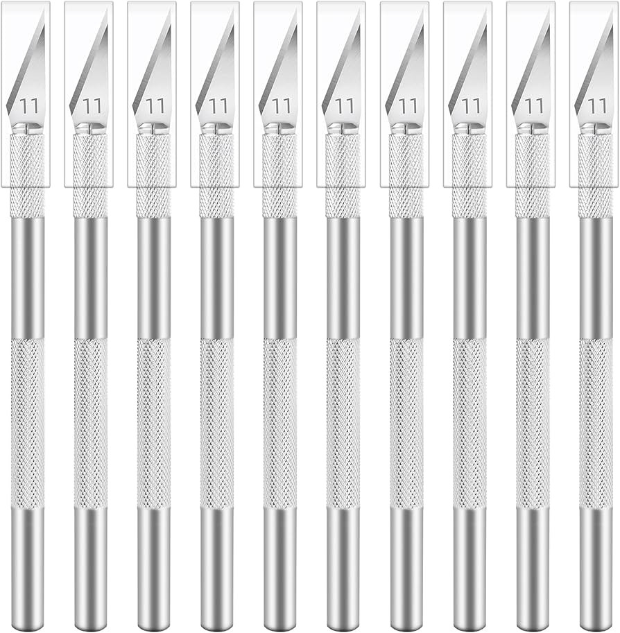 10 Pack Exacto Knife, Stainless Steel Exacto Knife Set, Sharp Precision Hobby Knife Craft Knife K... | Amazon (US)