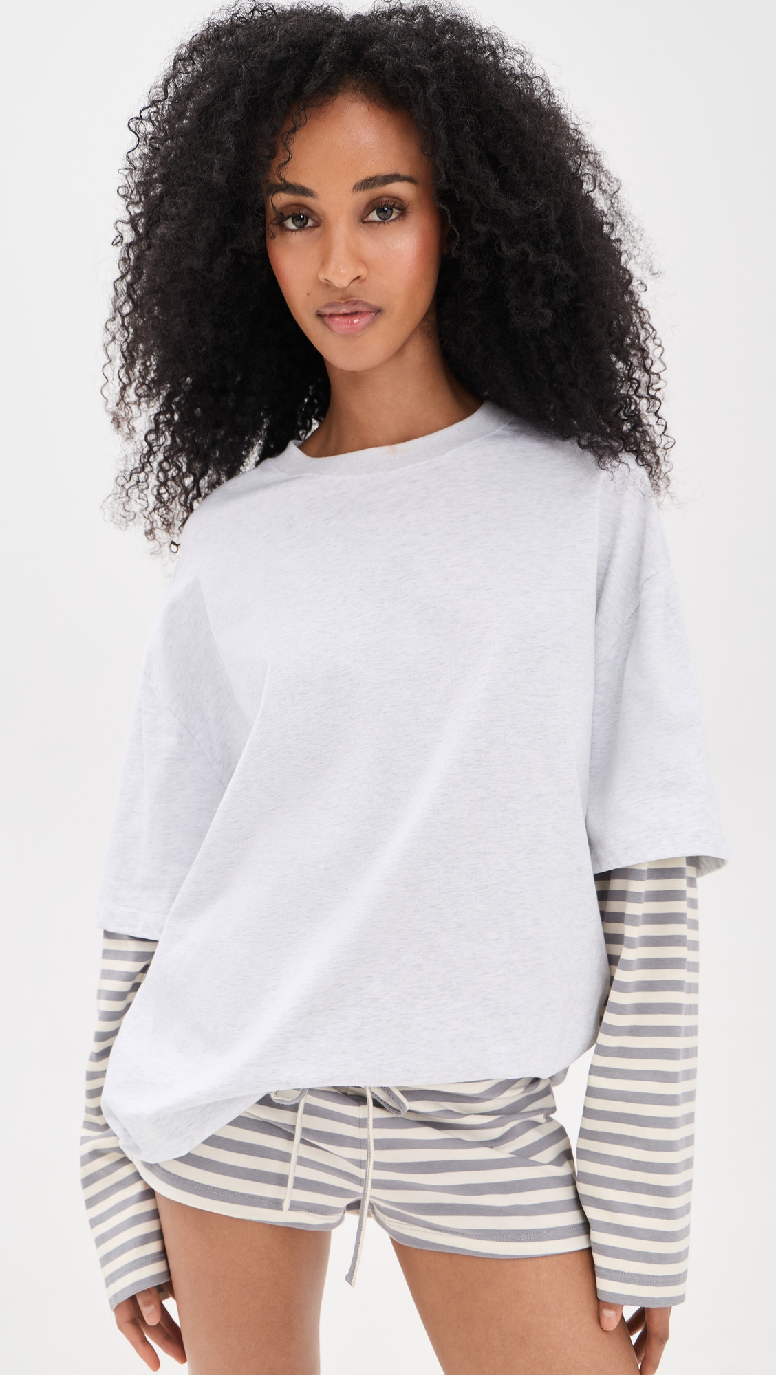 Lioness Bottega Shirt Ash Stripe S | Shopbop