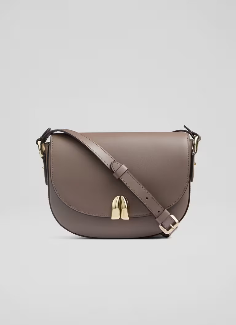 Jodie Taupe Leather Crossbody Bag | L.K. Bennett (UK)