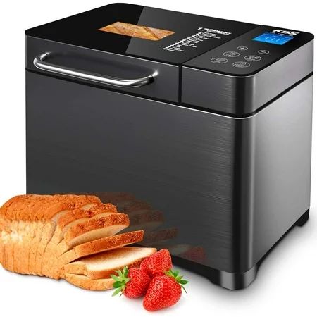 KBS 17-in-1 Bread Machine with Double Tubes, 2LB XL Bread Maker with Fruit Nut Dispenser, Ceramic Pa | Walmart (US)
