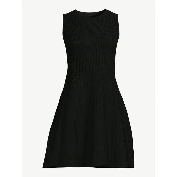 Scoop Women's Striped Mini Sweater Dress, Sizes XS-XXL | Walmart (US)