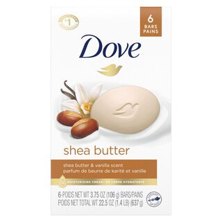 Dove Beauty Bar Soap, Shea Butter, 3.75 OZ, 6 Bars | CVS Health