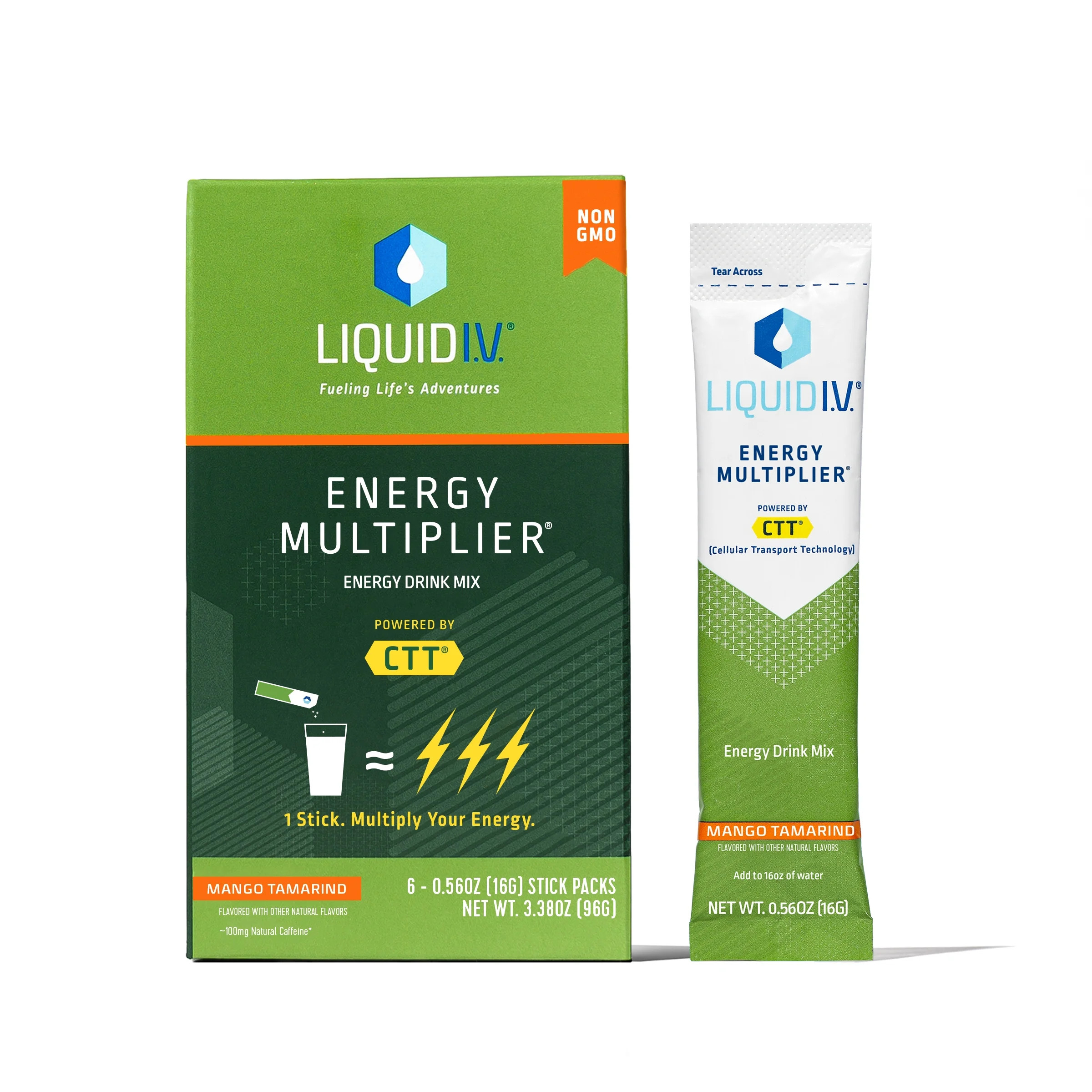 Liquid I.V. Hydration Multiplier + Energy Electrolyte Powder Packet Drink Mix, Mango Tamarind, 6 ... | Walmart (US)