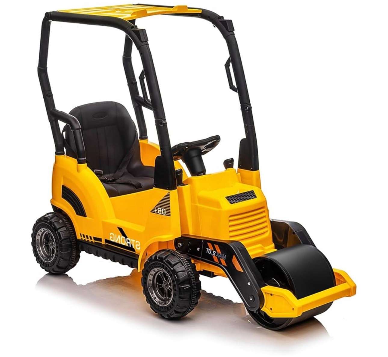 MOLACHI 12V Ride On Road Roller,Battery Powered Electric Construction Toy Vehicle for Kids，Adjustable Drum Roller，Music,LED Light,Ideal Gift for Kids 3-7 Years Old

#LTKKids