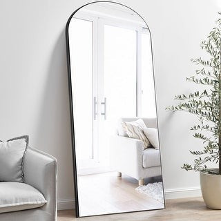 Modern Arched Mirror Full-length Floor Mirror with Standing - On Sale - Overstock - 34380485 | Bed Bath & Beyond