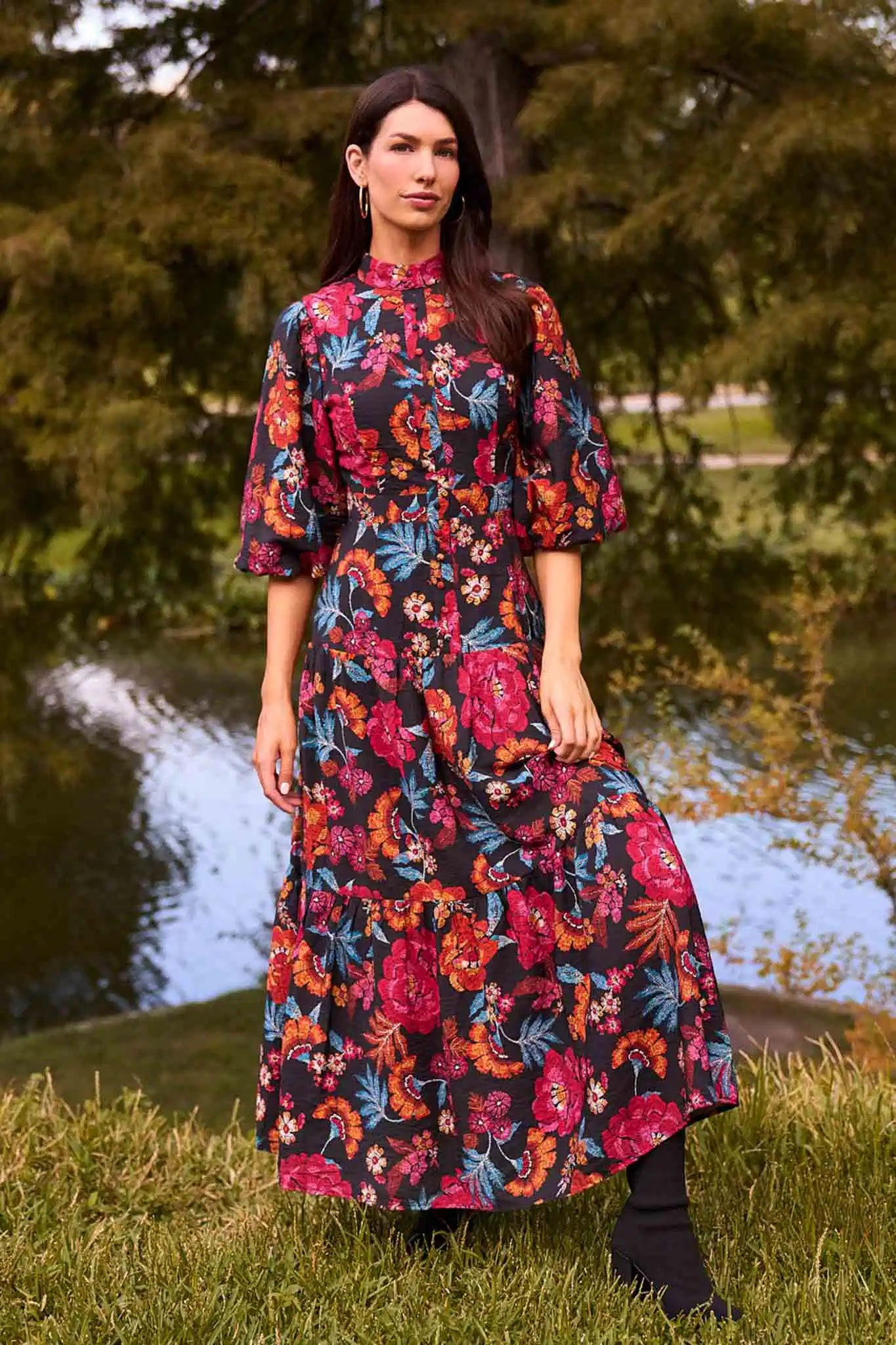 Desi Floral Maxi Dress | Avara