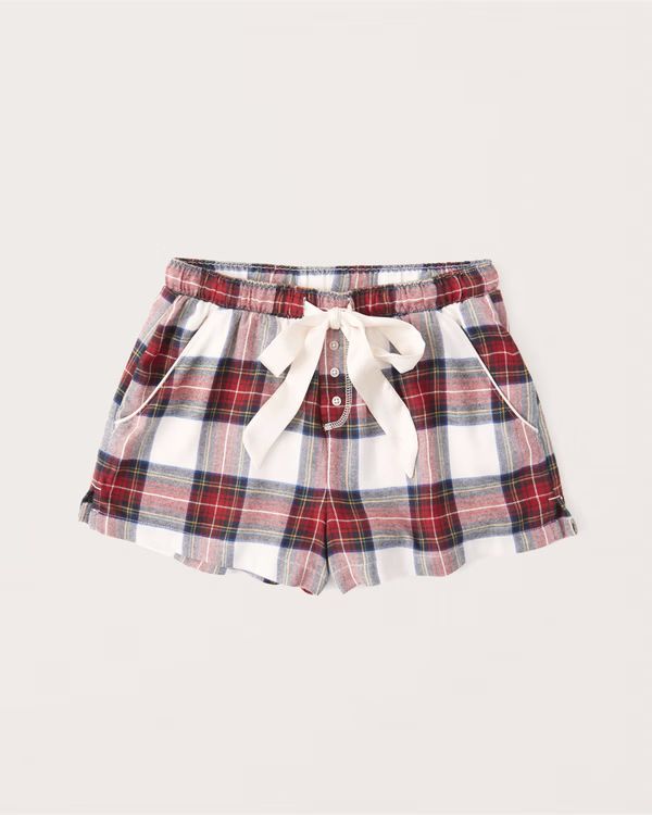 Women's Flannel Sleep Shorts | Women's Intimates & Sleepwear | Abercrombie.com | Abercrombie & Fitch (US)