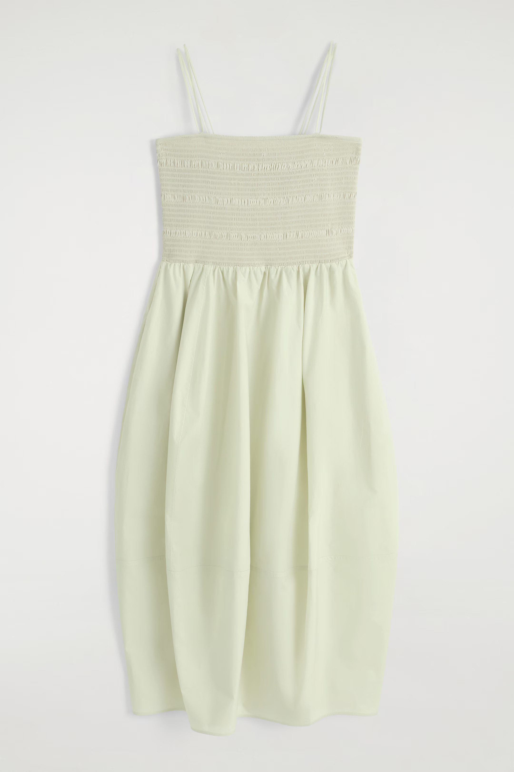 ROBE MIDI SMOCKÉE - VERT CLAIR | COS | COS (EU)