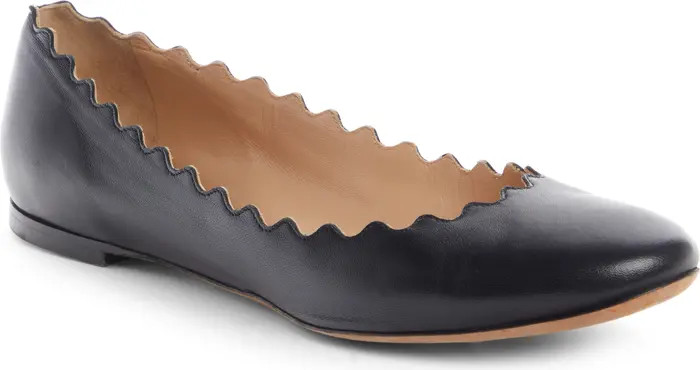 Lauren Scalloped Ballet Flat (Women) | Nordstrom