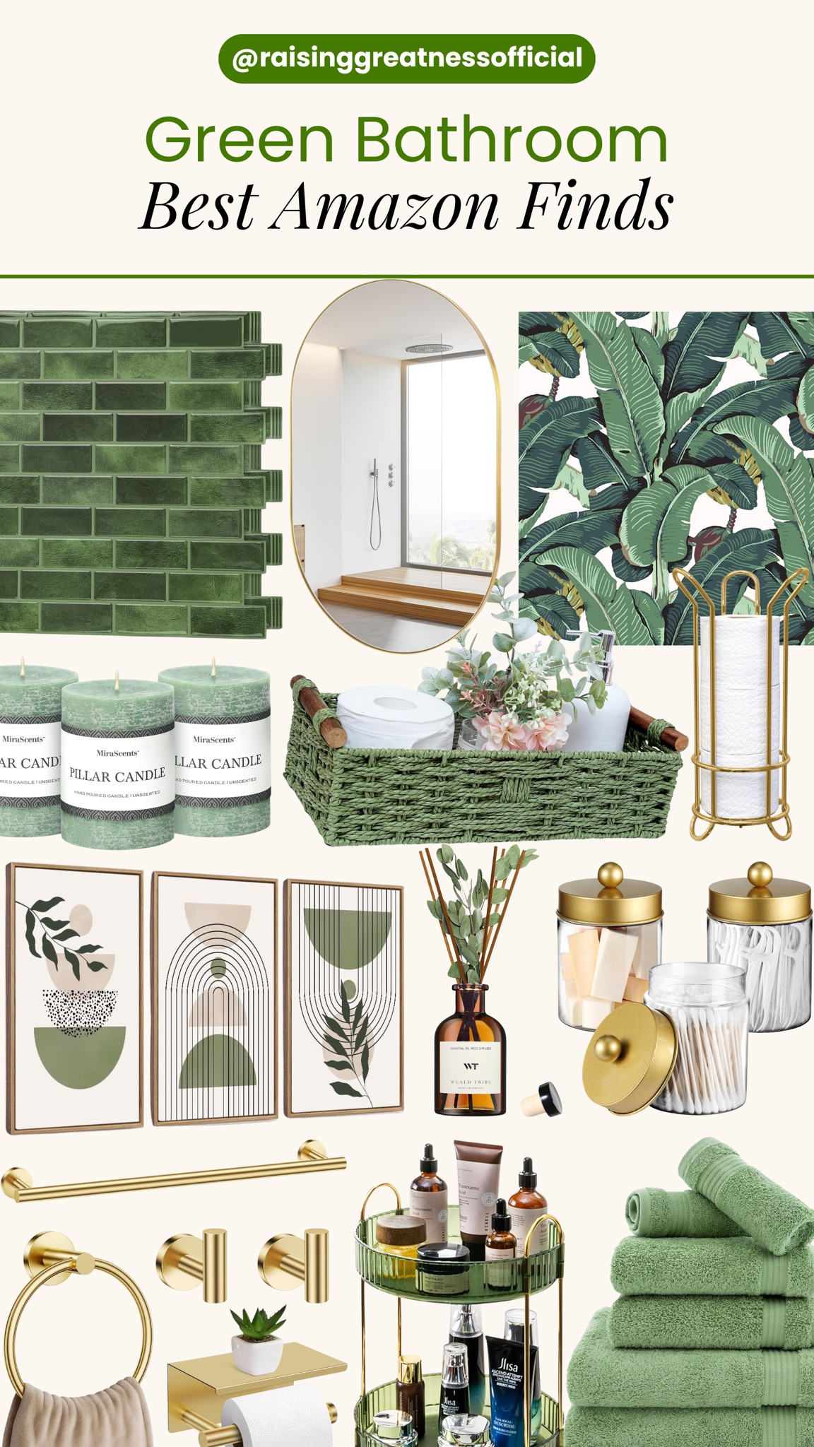 Hey ~ Hey Sunshines ☀️ transform your bathroom into a relaxing spa-like retreat with these gorgeous green-inspired Amazon finds 💛 From botanical touches to elegant accessories, these ideas create a peaceful and refreshing space you'll love spending time in ✨

#bathroomdecor #greenbathroom #amazonhome #bathroominspo #homedecor #homeideas #bathroomdesign #amazonfinds #raisinggreatness #interiorinspiration

#LTKSaleAlert #LTKHome #LTKSeasonal