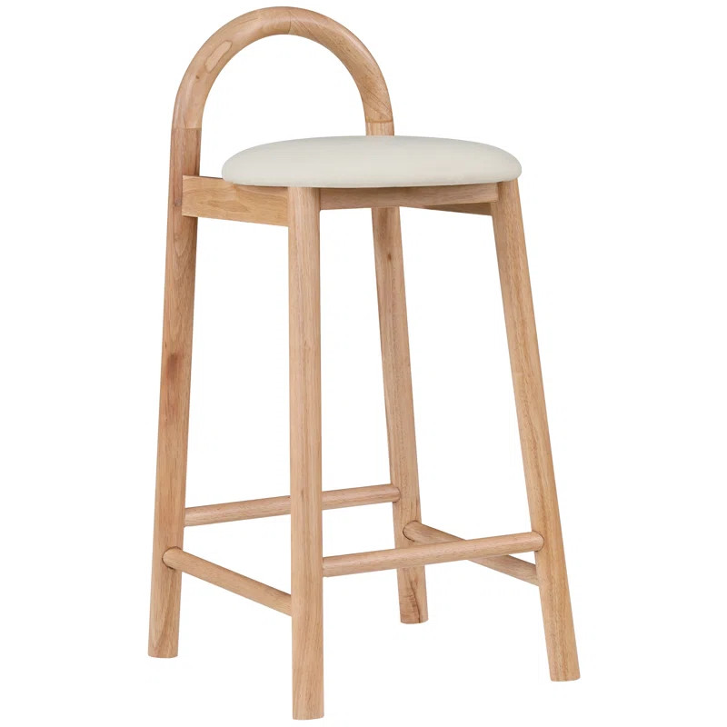 Bartolomea Upholstered Counter Stool with Solid Wood Frame | Wayfair North America
