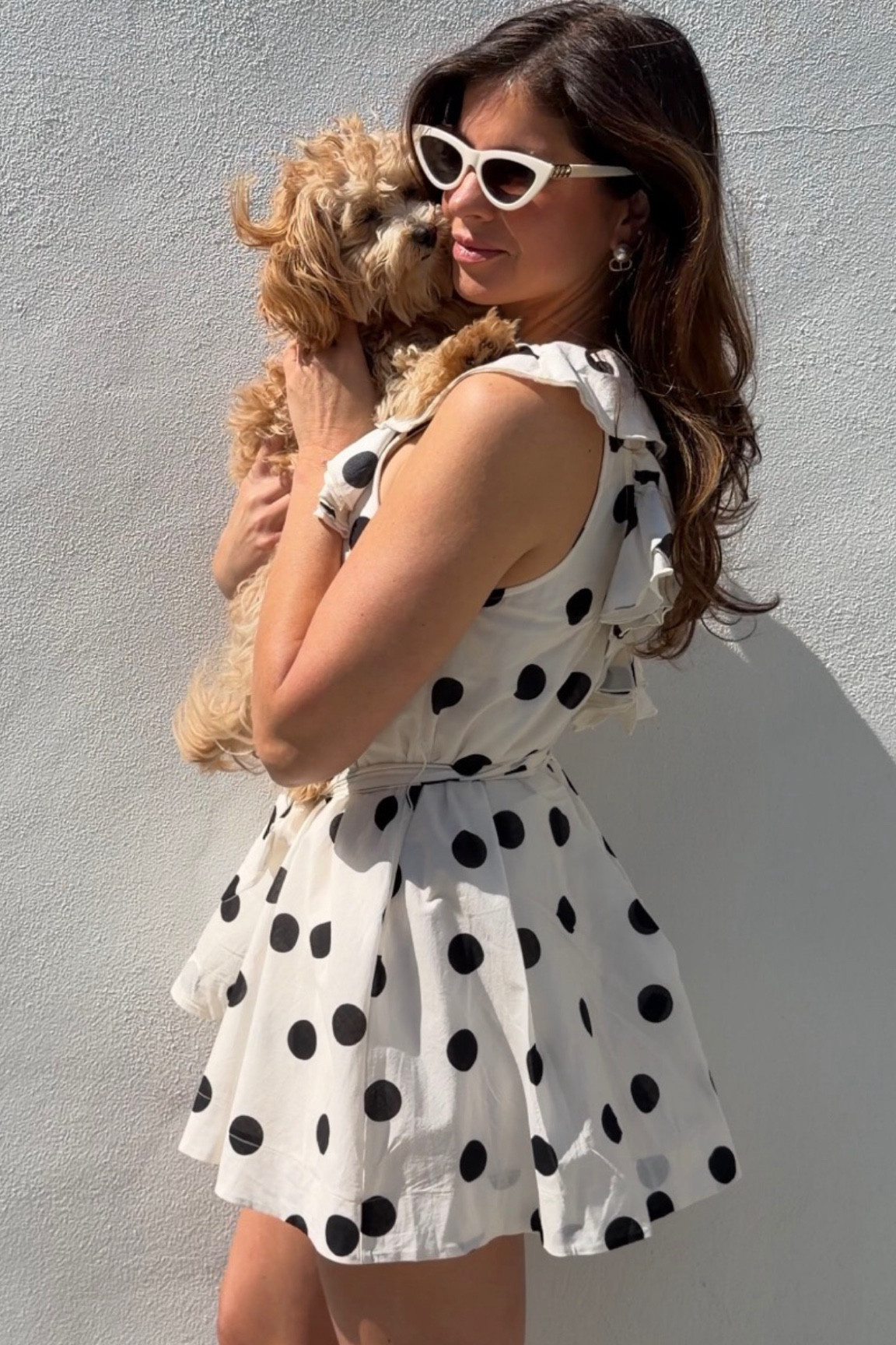 I linked the exact earrings & black kitten heels I wore with this dress. I linked similar sunglasses bc mine are old. My romper is not available online.

#LTKootd