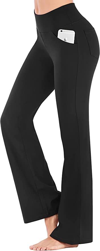 IUGA Bootcut Yoga Pants with Pockets for Women High Waist Workout Bootleg Pants Tummy Control, 4 ... | Amazon (US)