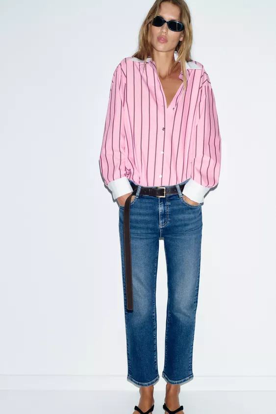 Z1975 HIGH-WAIST MINI bell bottom JEANS | Zara UK