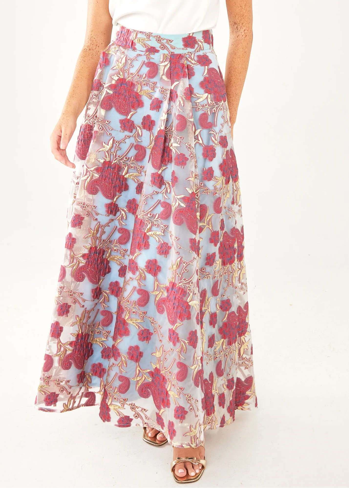 Olivia Skirt Moonlight Petal Organza | Abbey Glass