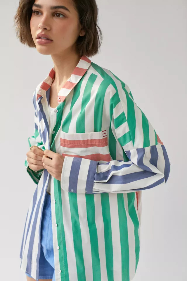 BDG Frankie Spliced Button-Down Shirt | Urban Outfitters (US and RoW)