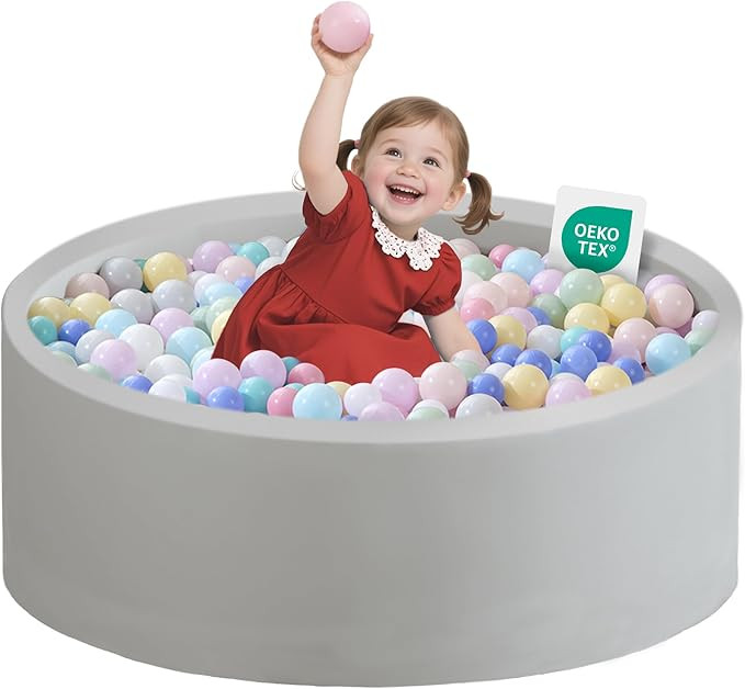 Ball Pit for Toddlers 35.43''x11.81 Baby Ball Pits Soft Memory Foam Ball Pit Round Kids Ball Pit ... | Amazon (US)