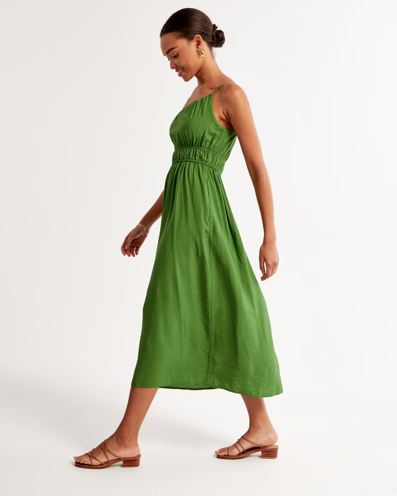 One-Shoulder Easy Waist Maxi Dress | Abercrombie & Fitch (US)
