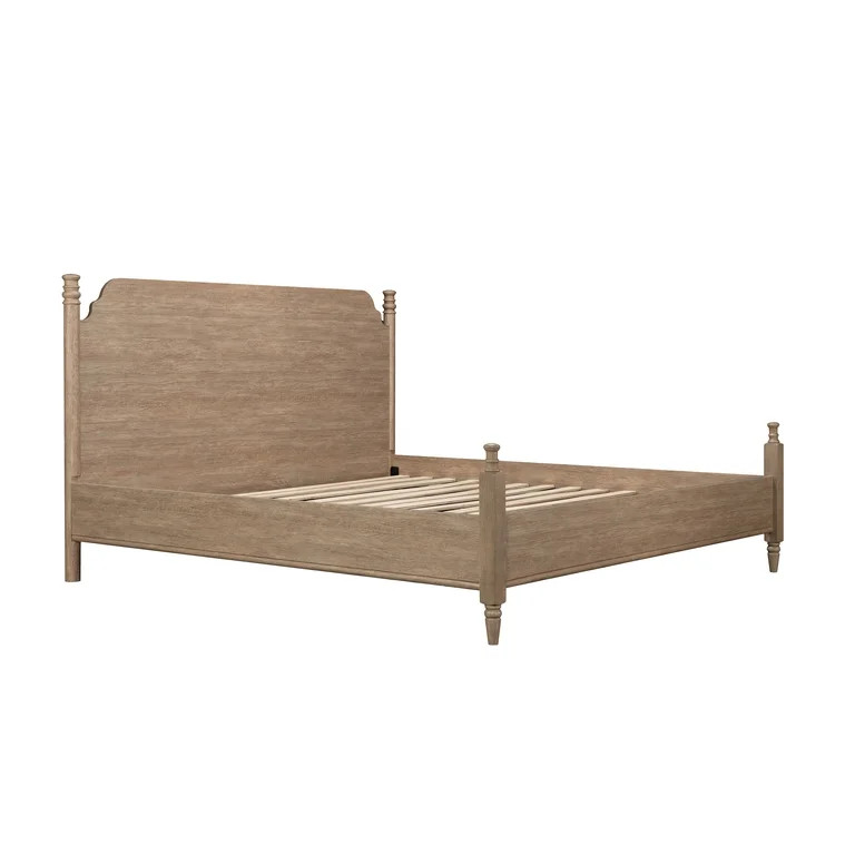 My Texas House Monroe King Platform Bed, Brushed Oak Finish | Walmart (US)