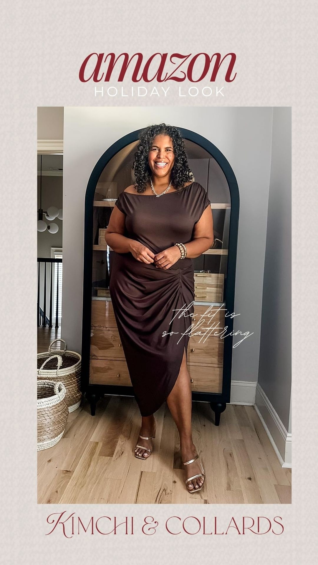 Amazon holiday look. This asymmetric dress is so flattering and perfect for a holiday party. 

#LTKStyleTip #LTKHoliday #LTKSeasonal