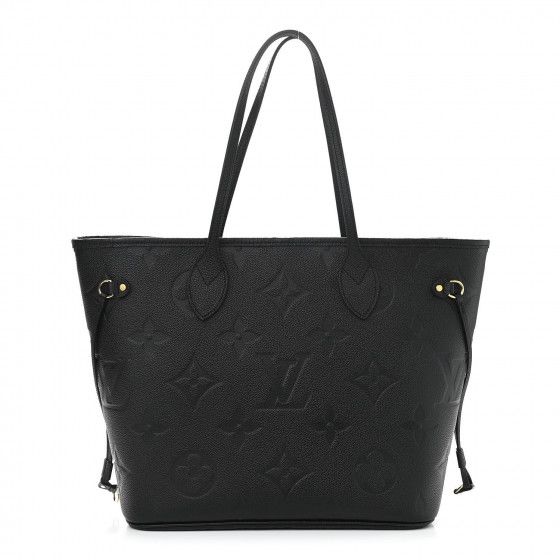 LOUIS VUITTON Empreinte Monogram Giant Neverfull MM Black | FASHIONPHILE | Fashionphile