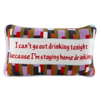 Furbish Studio Can't Go Out Needlepoint Decorative Pillow  | Bloomingdale's Home | Bloomingdale's (US)