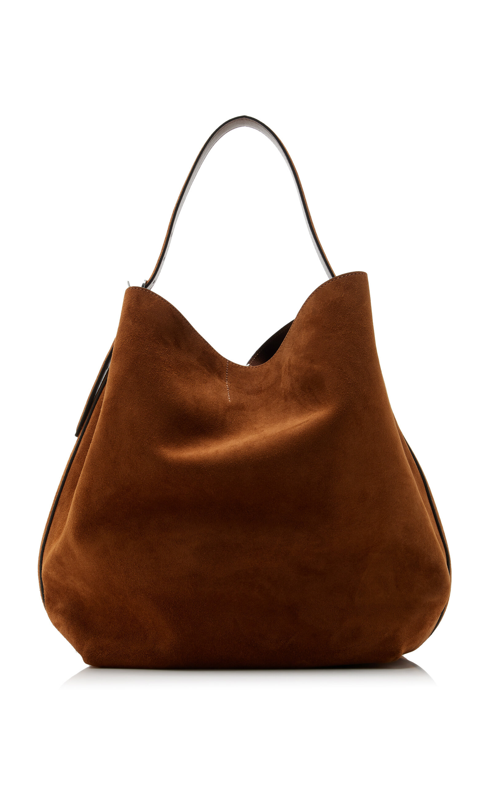 Toteme - Belted Suede Tote Bag - Brown - OS - Moda Operandi | Moda Operandi (Global)