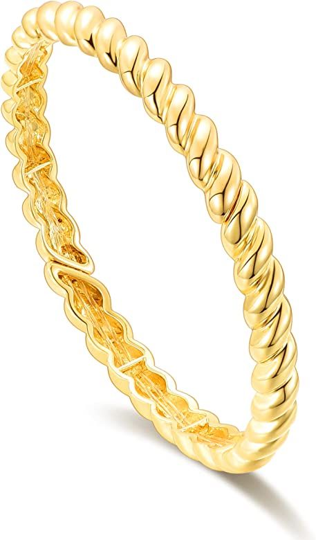LILIE&WHITE Twisted Gold Bracelets for Women Gold Love Bracelet Gold Women Bracelets Trendy Bracelet | Amazon (US)