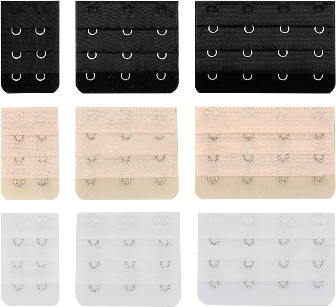 Women's Bra Extenders 2 Hook/3 Hook/4 Hook, Soft and Comfortable Bra Strap Extension 9pcs-Pack | Amazon (CA)