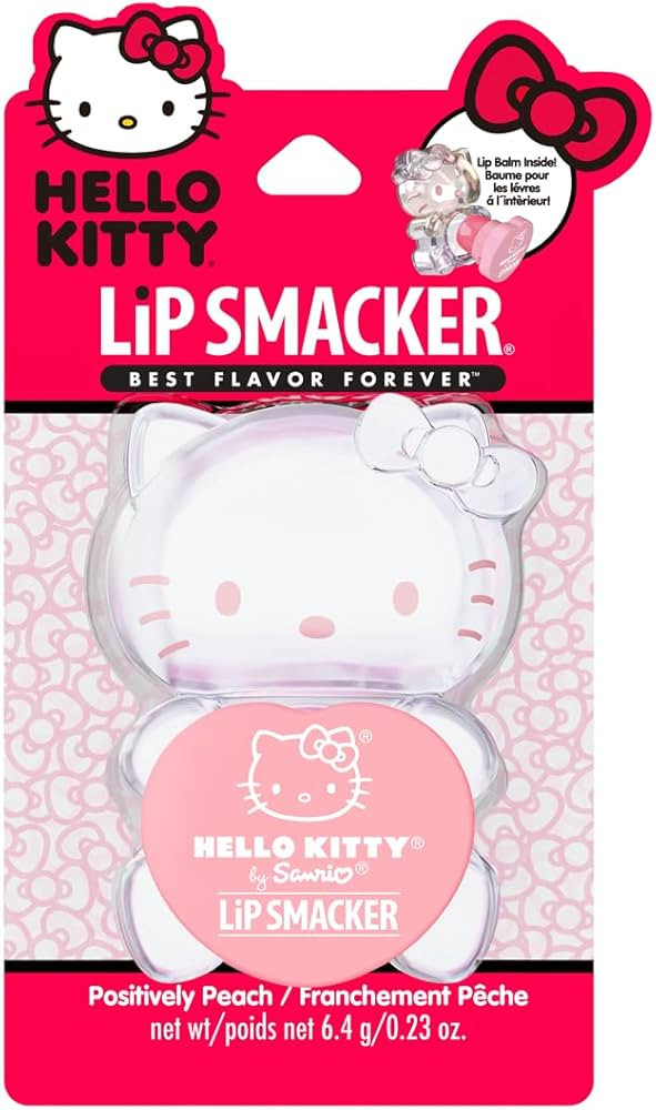 Lip Smacker Hello Kitty Lip Balm, Peach Gummy Flavored Moisturizing, Smoothing Soft Shine, Hydrat... | Amazon (US)