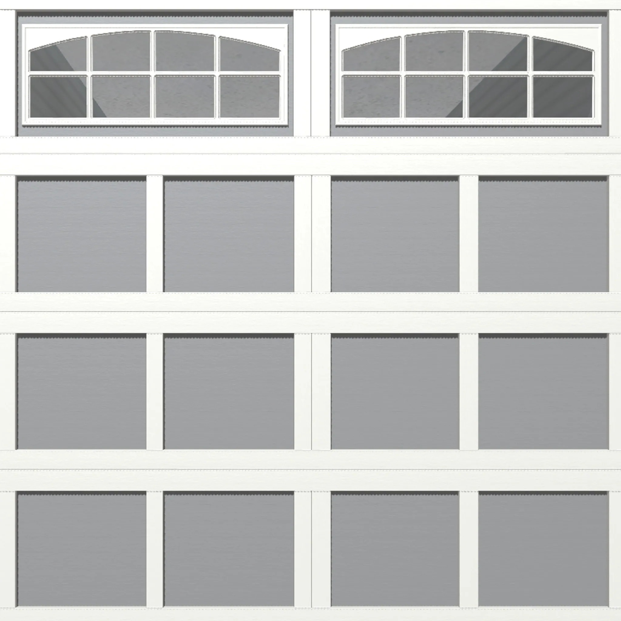 Wayne Dalton Classic Steel Model 9405 8-ft x 8-ft 10 R-Value Insulated White, Gray Single Garage Door with Windows one_size | WD9405NPWGYCSIII88 | Lowe's