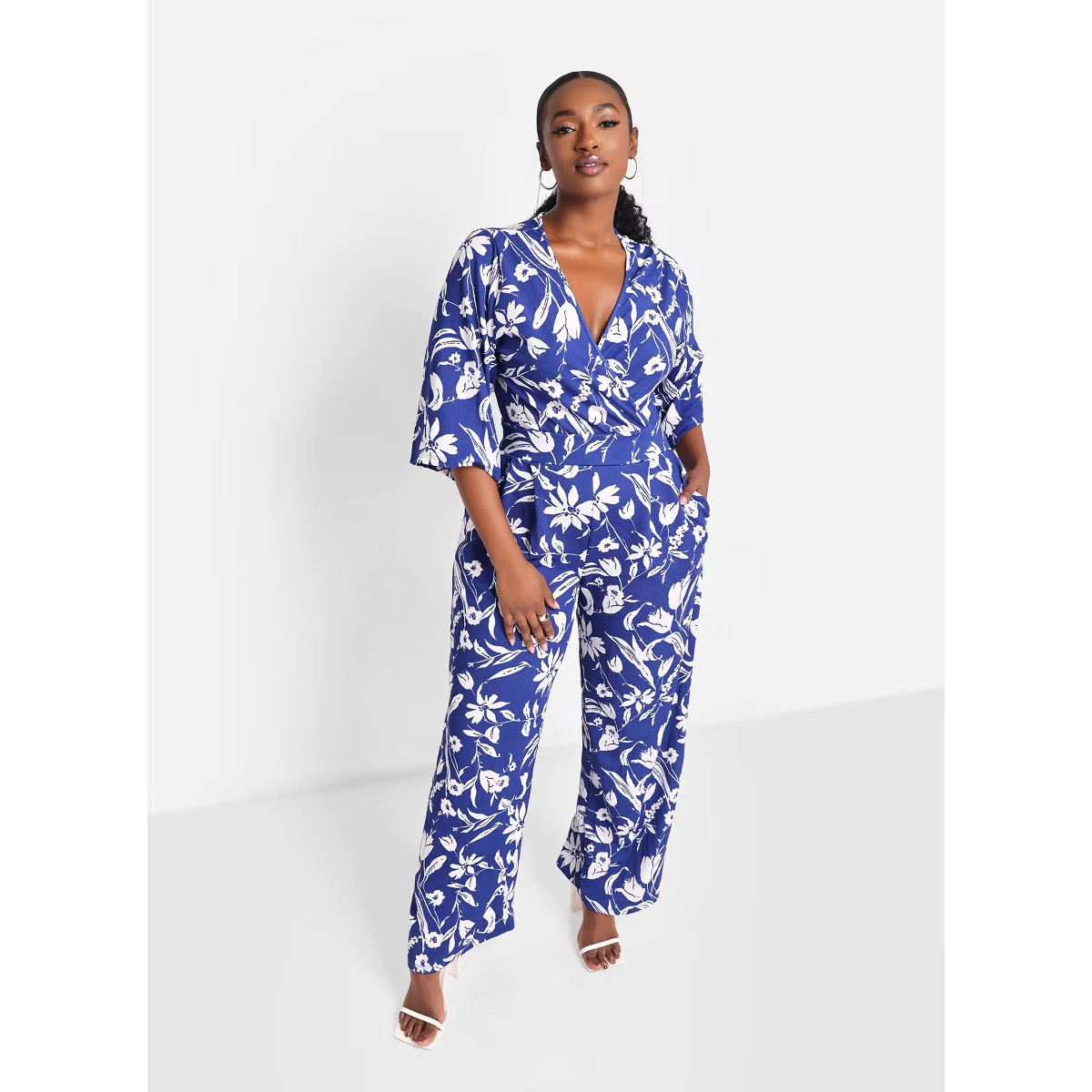 Rebdolls Women's Delphine Floral Flare Sleeve Jumpsuit | Target