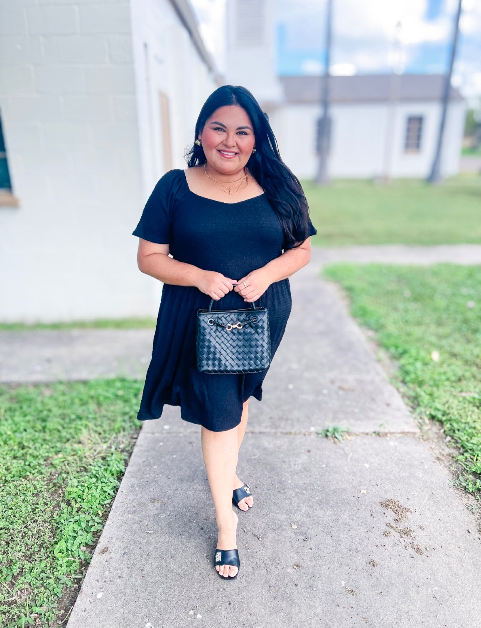 First day of fall calls for a cute fall dress!
Love a simple all black look for fall.

Fall dress, fall outfit, woven top handle bag, simple outfit, plus size outfit, church outfits, amazon fashion, Amazon finds, affordable fashion 

#LTKPlusSize #LTKSeasonal #LTKMidsize