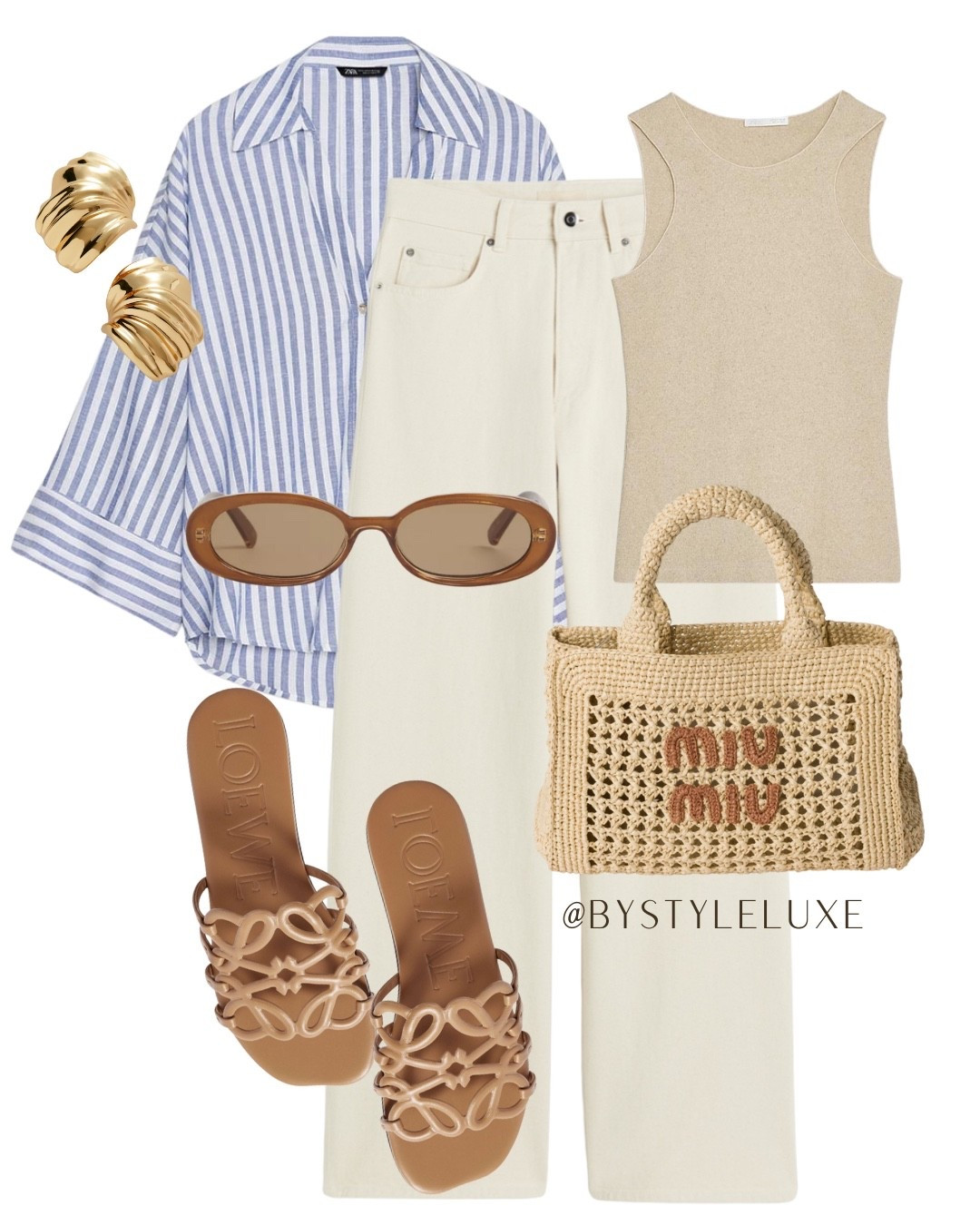 STRIPES - fave blue striped shirt styled with a tank top and off white jeans for this chic euro city break look 

#summeroutfit #jeans #holiday 

#LTKbag #LTKsummer #LTKeurope