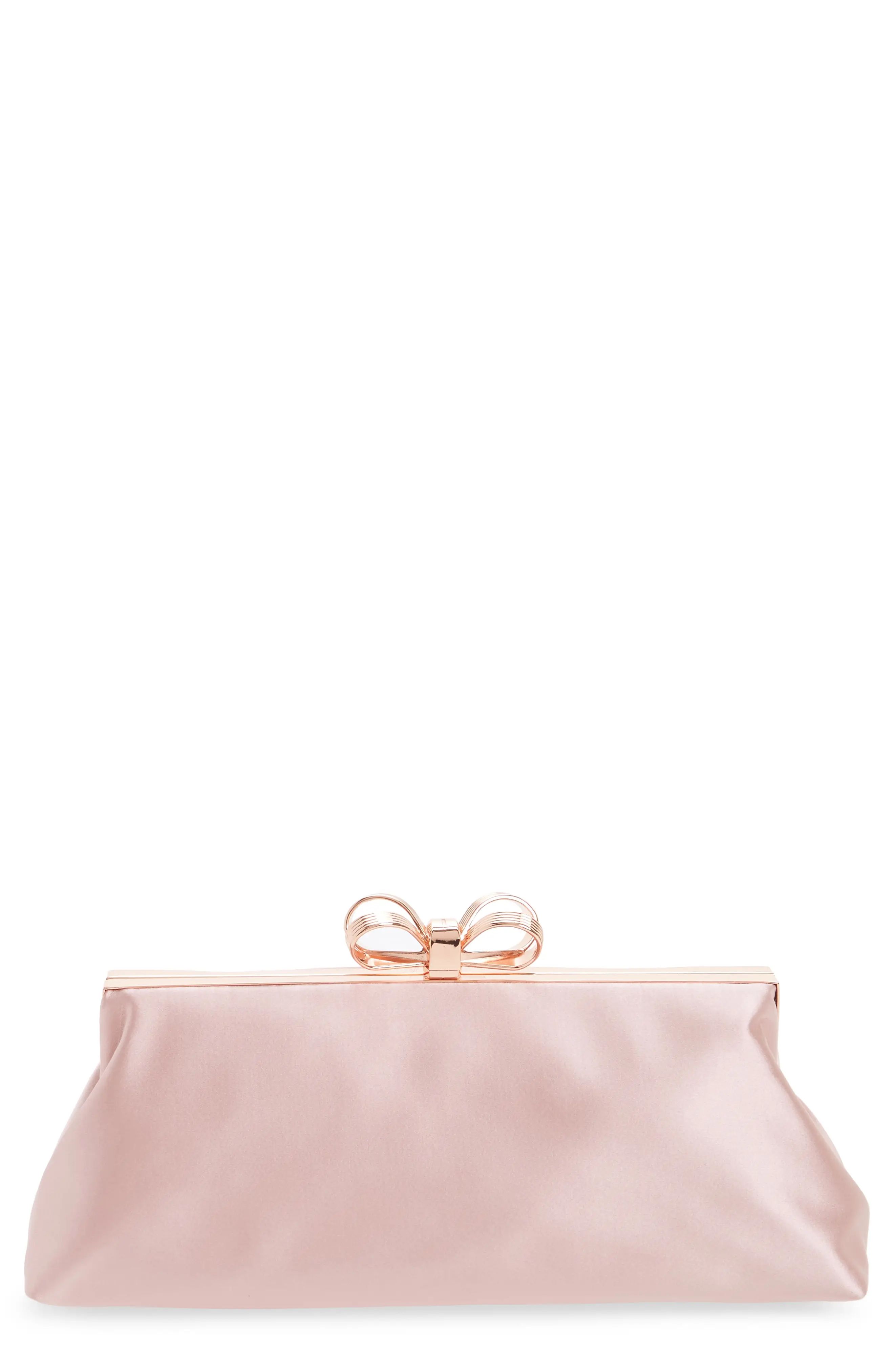 Small Coletta Bow Satin Clutch | Nordstrom